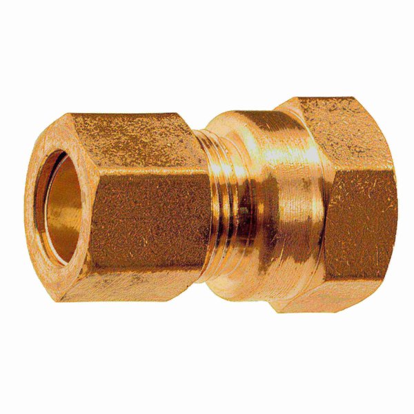 Midwest Fastener 1/2" OD x 1/2FIP Brass Compression Pipe Connectors 2PK 34495